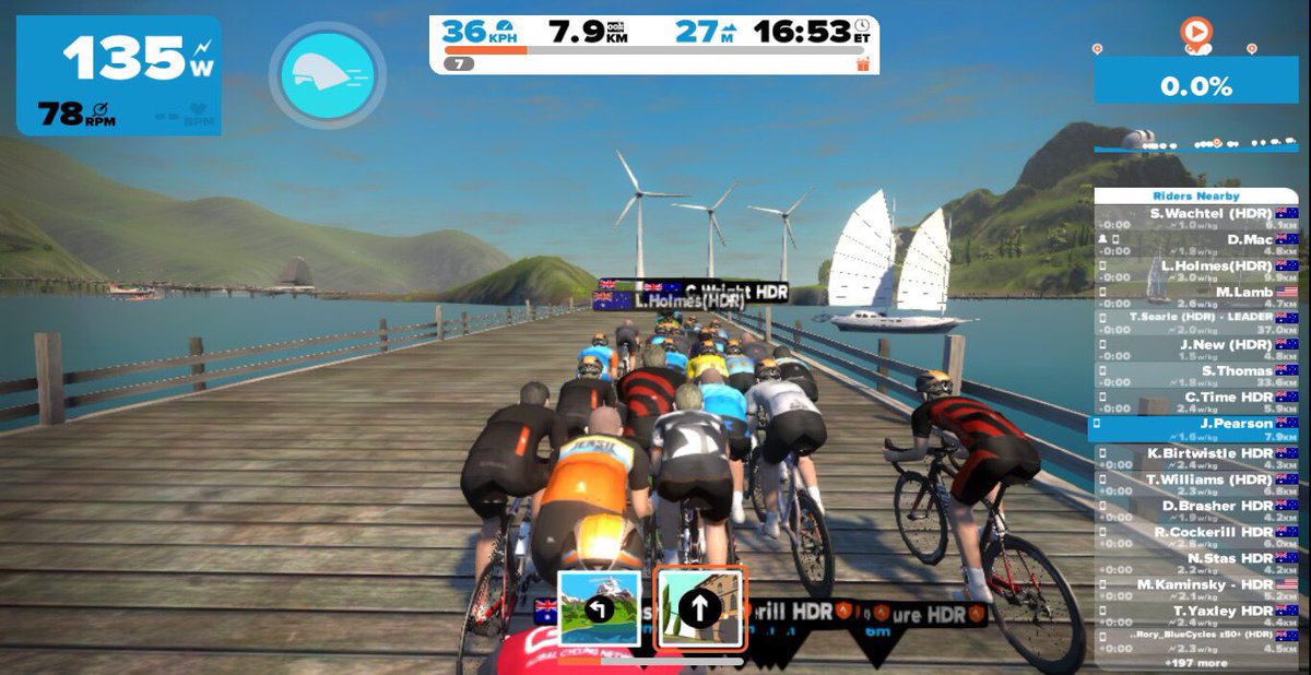 Hump day bunch <a href="/GoZwift/">Zwift</a> #zwift