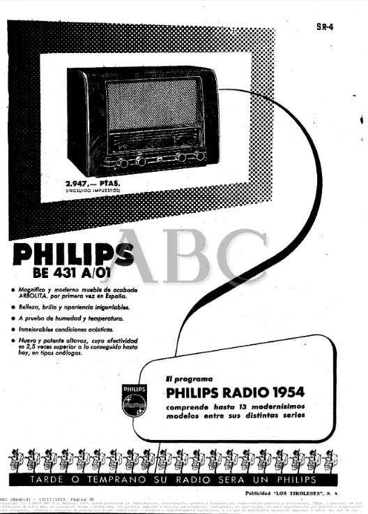 ComoNuevoShop's tweet photo. RADIO PHILIPS VINTAGE MOD. BE-431-A/01.
Preciosa radio vintage años 50
https://t.co/ztpjpCYzTe https://t.co/nxzFRxRegL