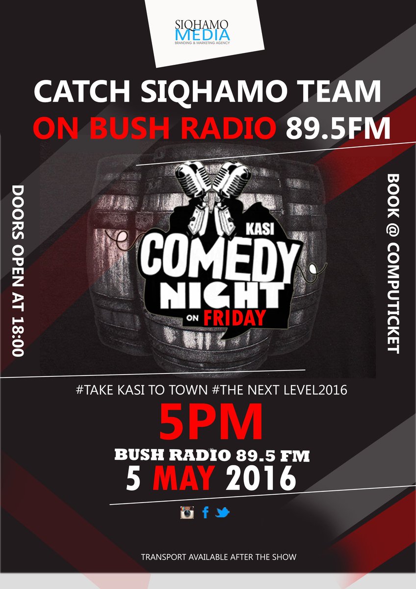 siqhamomedia's tweet photo. @siqhamomedia @BadaZiyanda @essywan @schalkiebez @WC_Gigguide @martindavis @ginofernandezsa https://t.co/x6u2vRfCO8