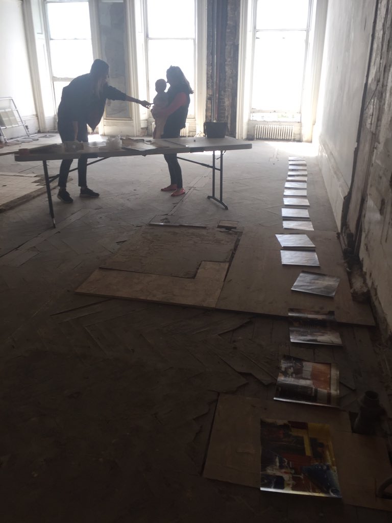 Setting up for tonight #inhabityourcity #disappearingisland, #pigeonintheroom