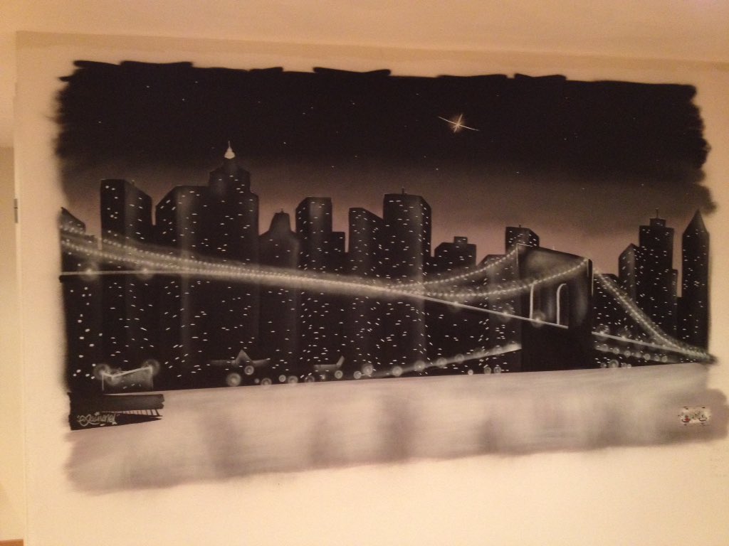 JordyVrugt's tweet image. Late night sessions... #skyline #NewYork by #ScanOne #graffiti #art