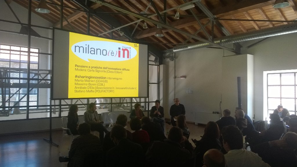 polema's tweet photo. @annibale_delia: Promuovere l'innovazione inclusiva non é questione tecnica ma politica. @cristajani #MilanoIn https://t.co/e6Qje2Mzra