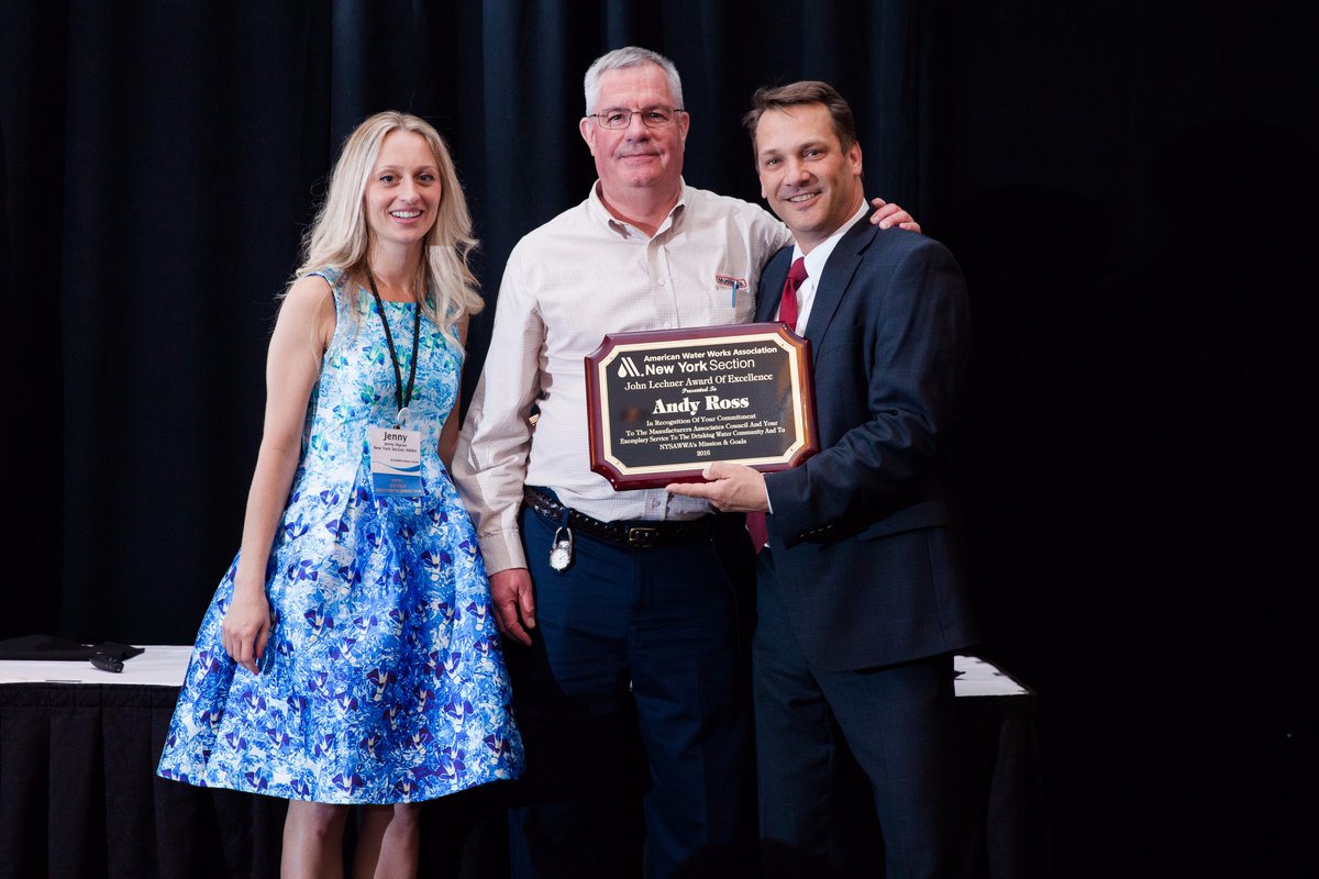 Congratulations Andy Ross <a href="/ROSSVALVE/">Ross Valve Mfg</a> on receiving the 2016 John Lechner Award of Excellence at the 2016 NYWE!