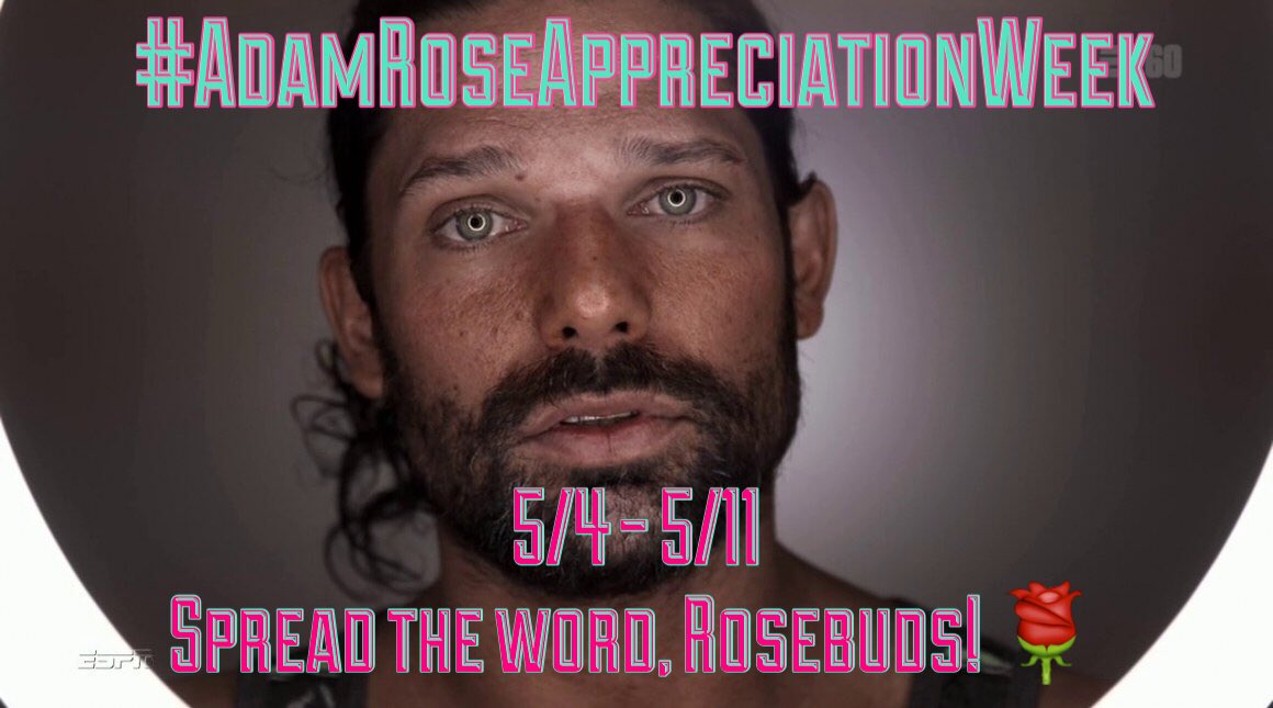 katydids124's tweet photo. Remember to spread the word for @WWEAdamRose! #AdamRoseAppreciationWeek 💕💕💕💕 https://t.co/dGIy4ssXjE