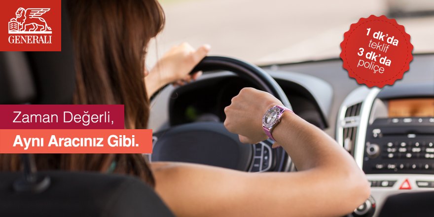 🚗 Generali Sigorta ile Kasko yaptırmak için saatlerinizi harcamayın. ⌛ Hemen Teklif İçin ➡ gnr.li/zaman_degerli