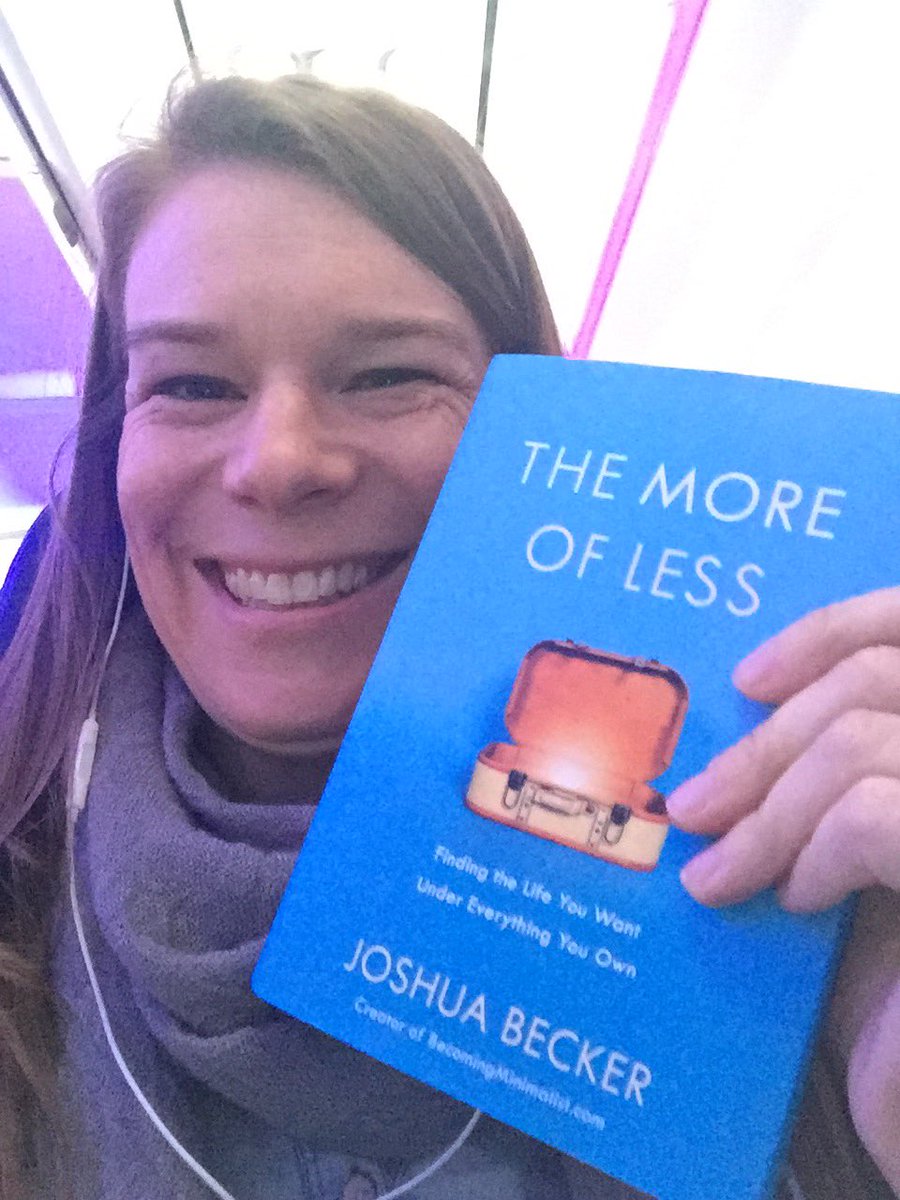 sarahwehkamp's tweet photo. You're so thoughtful @joshua_becker - the new book arrived just in time for a 3hr plane ride. Can't wait! https://t.co/ly1SbbW1yE
