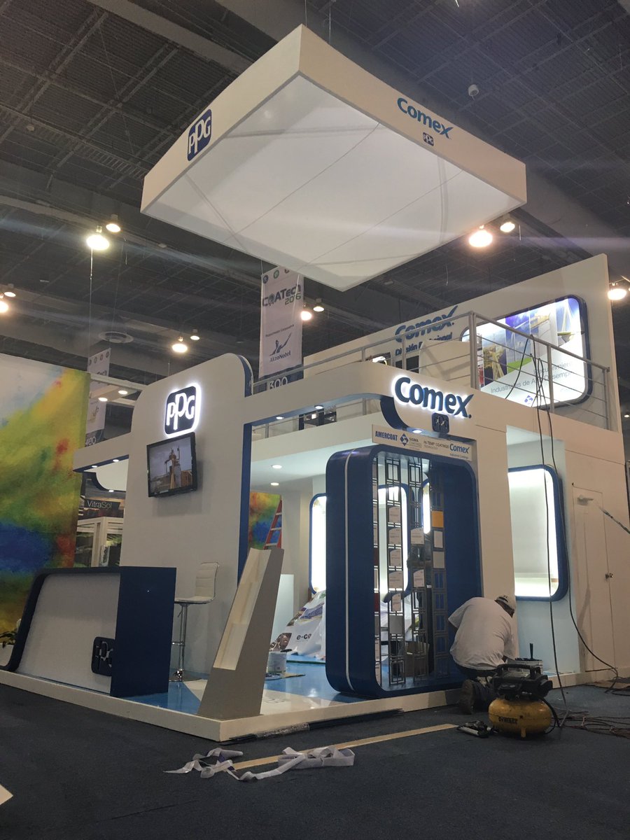 thewhiteferso's tweet photo. Excelso montaje, ningún herido, saldo blanco. #ExpoCoatech @MSTCHAgencia @PPGIndustries @PinturasComex @SrBarbero https://t.co/hnB00xIJqu