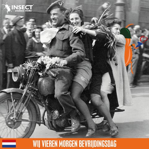 Insectcreatieve's tweet image. Wij vieren morgen #Bevrijdingsdag !