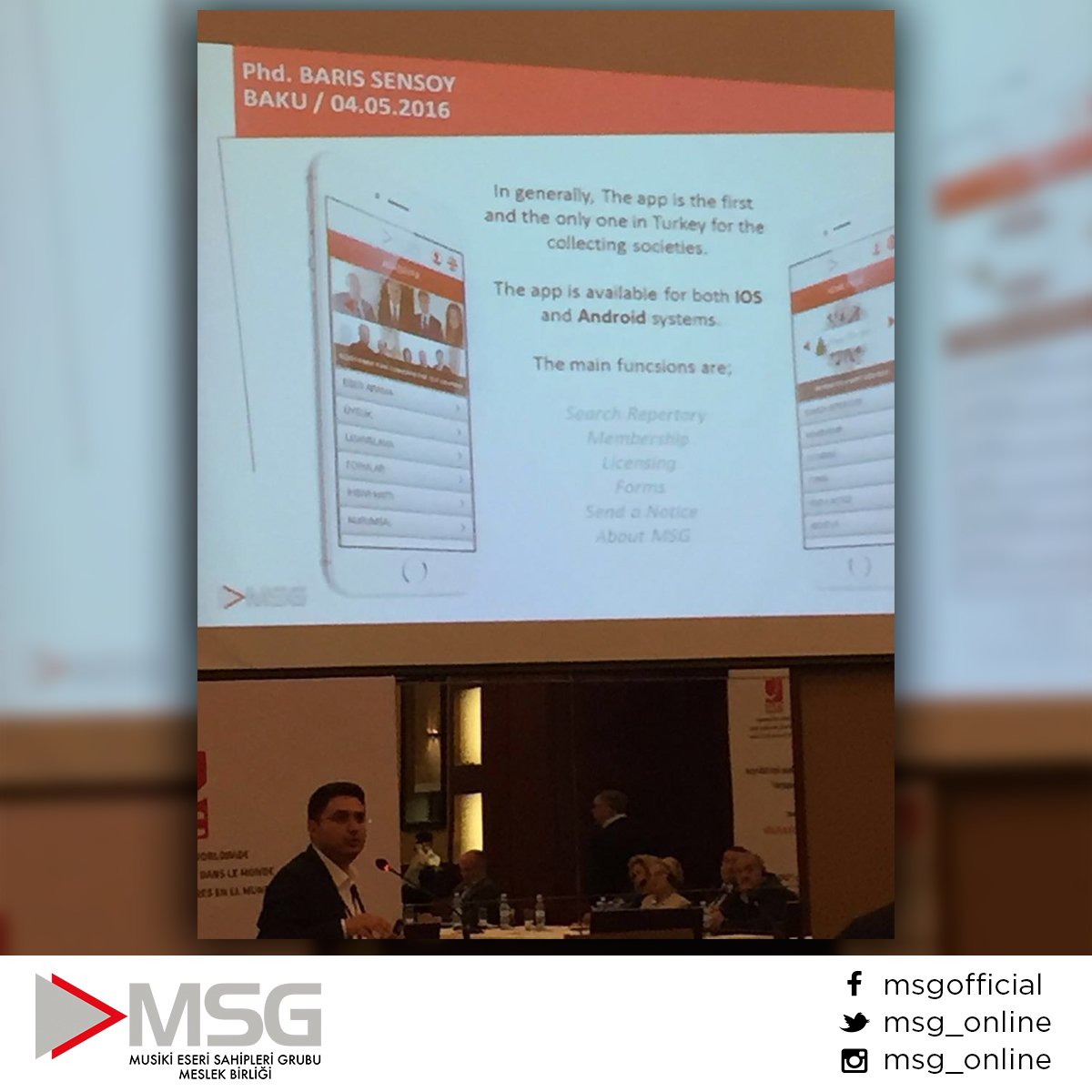 Barış Şensoy, "Başta Azerbaycan olmak üzere CISAC üyesi tüm ülkeler ile bu uygulamayı paylaşabiliriz." dedi.