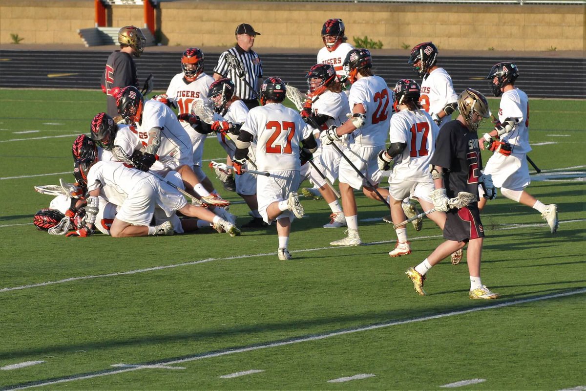 TigerLaxx's tweet photo. When you're too excited to realize you took out the goalie #PostWin https://t.co/oksDgsIA9k