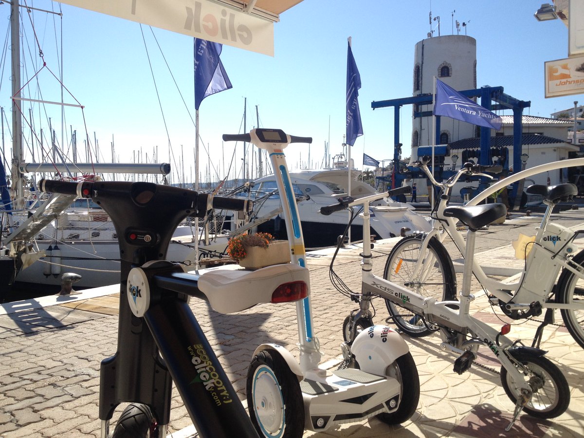 ClickMotor_Stg's tweet photo. Fantástico día para una paseo sobre ruedas! #CLICKMOTOR #Sitges #renting #segway #portaiguadolç #electricbikes https://t.co/g2I1sjnGEL
