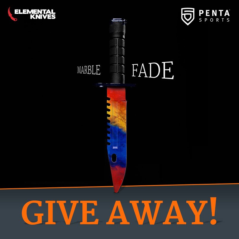 PENTA_Sports's tweet photo. #GIVEAWAY! Get your Marble Fade (real knife) !

RT + Follow @PENTA_Sports &amp; @ElementalKnives for a chance to win! https://t.co/qjhaWOp59D