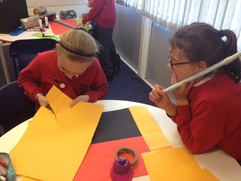 ysgolbrynhedydd's tweet photo. #6CE preparing for Sports Day next week. Making flags for our opening ceremony! #Rio #Olympics2016 https://t.co/oShrWF5EZ8