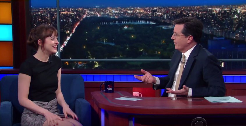 DakotaJLife's tweet photo. Full Video of Dakota on 'The Late Night with Stephen Colbert' show https://t.co/U1YBhNTq2W https://t.co/4fWuW4DOqh