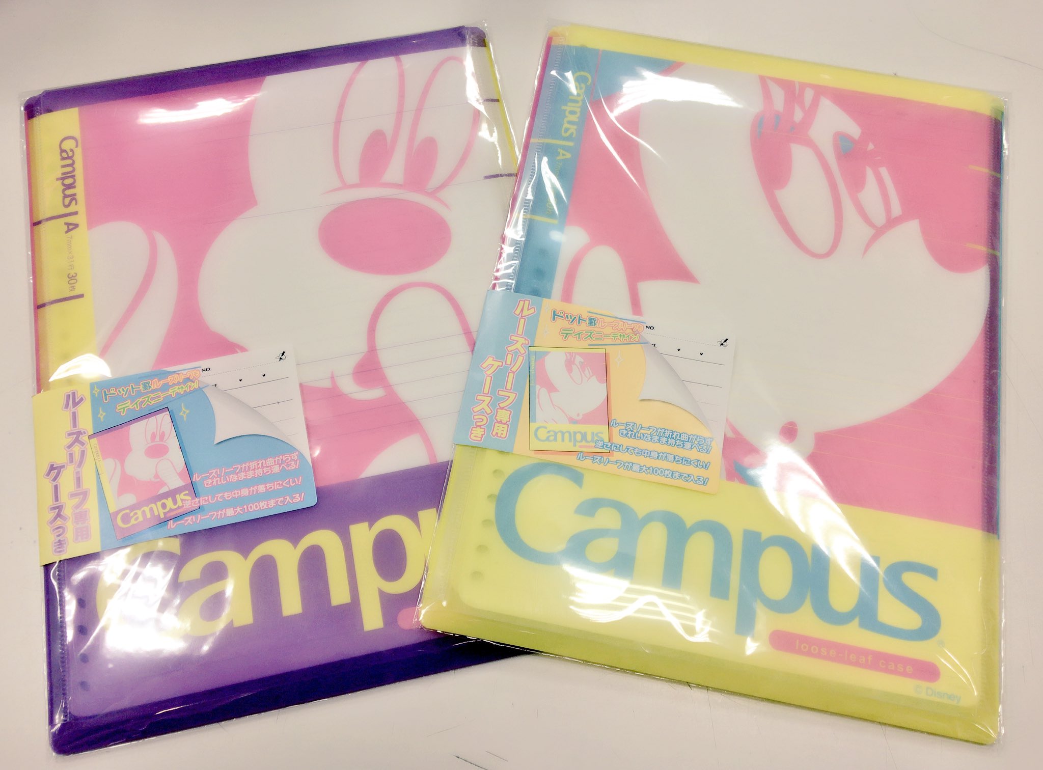 Swanky Marketイオン焼津店 学校でルーズリーフをノート として使っている人っ 挙手っ ケースとセットのデザインのバインダーもあるんですっ しかもインデックスがカラー ルーズリーフもディズニーデザイン 可愛い 可愛い