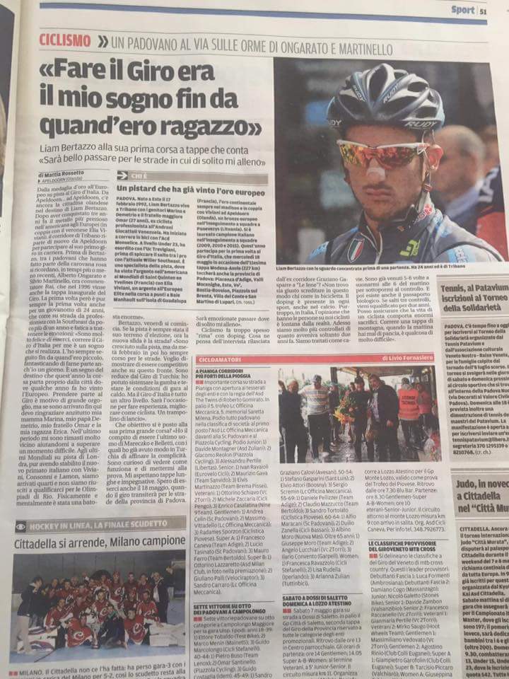 Febbre Rosa - Intervista a <a href="/BertazzoLiam/">liam bertazzo</a> 
#Giro -2 #FightForPink