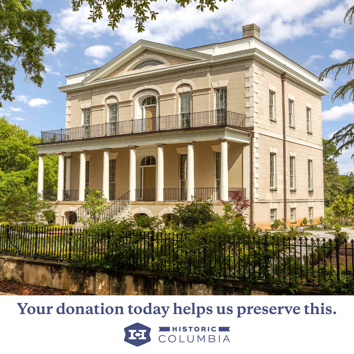 HistColumbia's tweet photo. The Hampton-Preston Mansion, 1818. #MidlandsGives #MagnifytheMidlands with @CCCFtweets https://t.co/QYYFsiwn1K https://t.co/JI3jA1ly2e