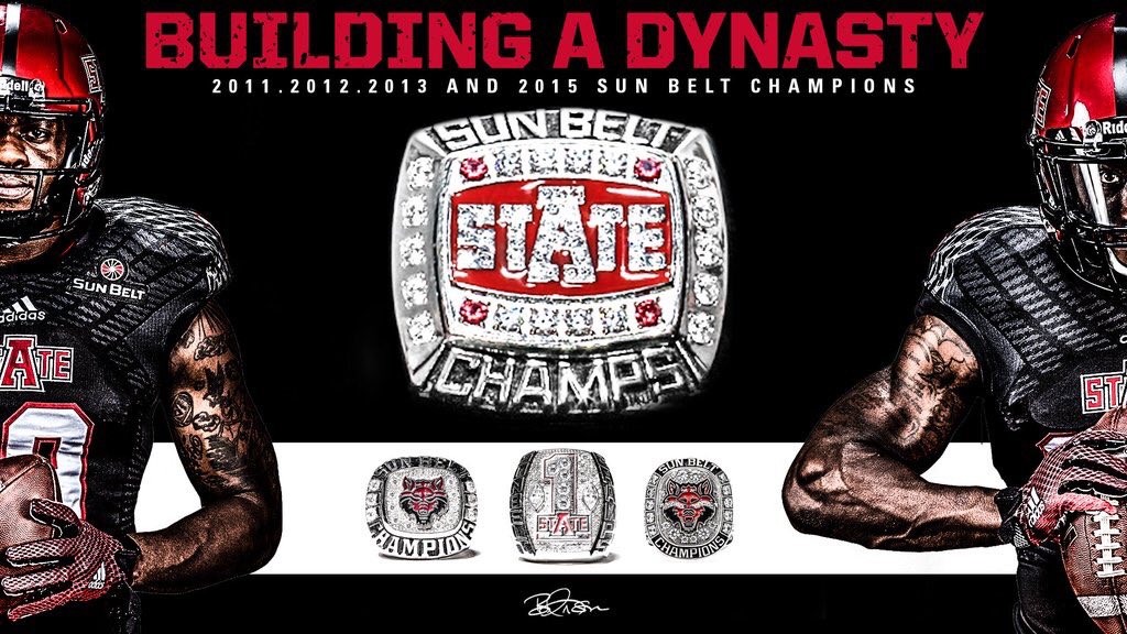 AStateFB's tweet photo. #BuildingAMonster #SunBelt 2011, 2012, 2013, 2015.... https://t.co/K5AB6etye8