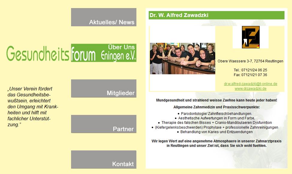 DoktorZawadzki's tweet photo. Zahnspezialist aus #Reutlingen. Profil auf der Homepage des Gesundheitsforum #Eningen e.V.  https://t.co/VyqSTGCCWB https://t.co/yAzzFdsg2C