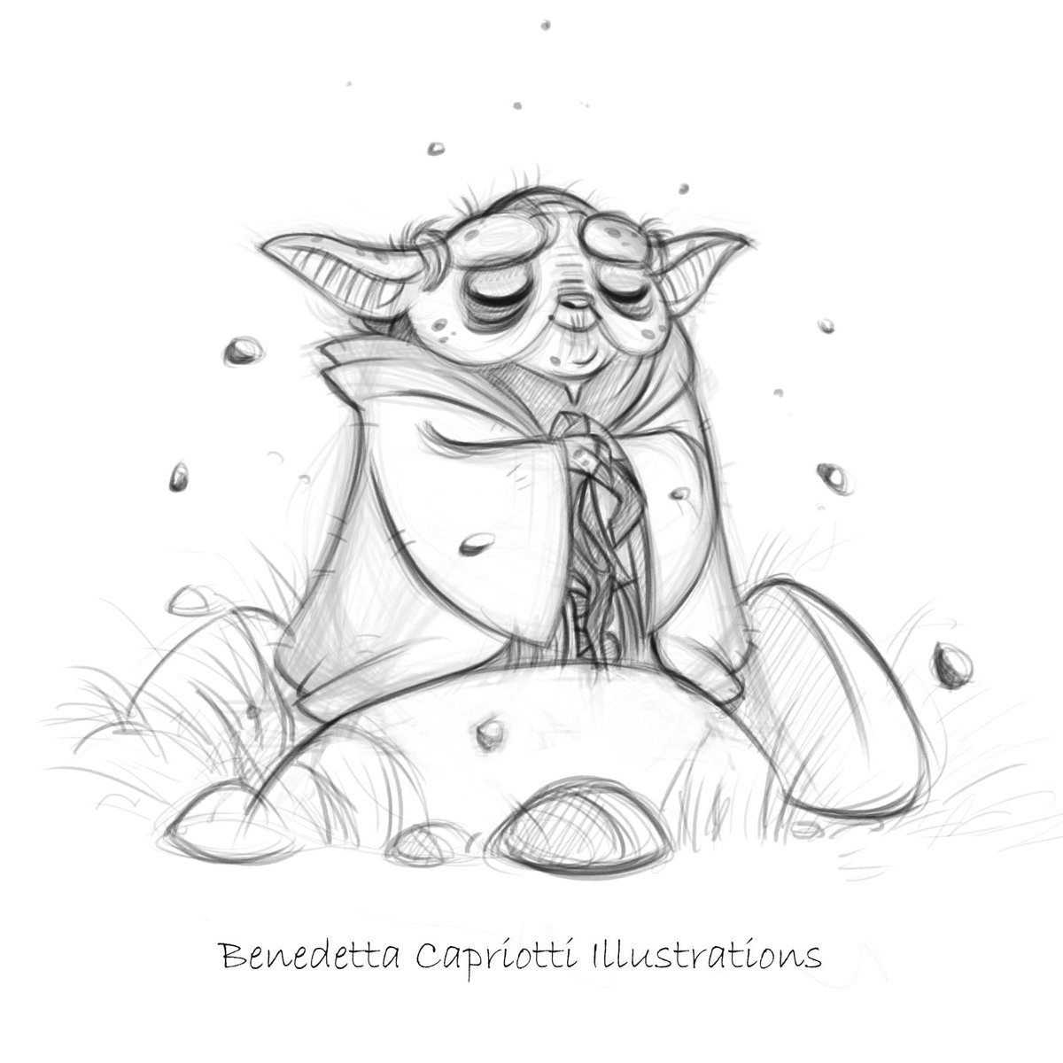 benedettaaaa90's tweet photo. @starwars sketch for the #StarWarsDay! May the force be with you! #Yoda #StarWars #jedi #MayThe4thBeWithYou https://t.co/4IzeiXrBCu