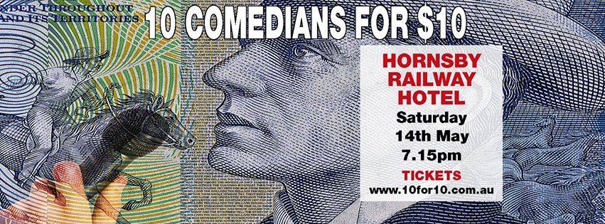 10Comedians's tweet image. Our next show at #Hornsby is now almost 50% sold out. Don't miss out - get tickets at 10for10.com.au