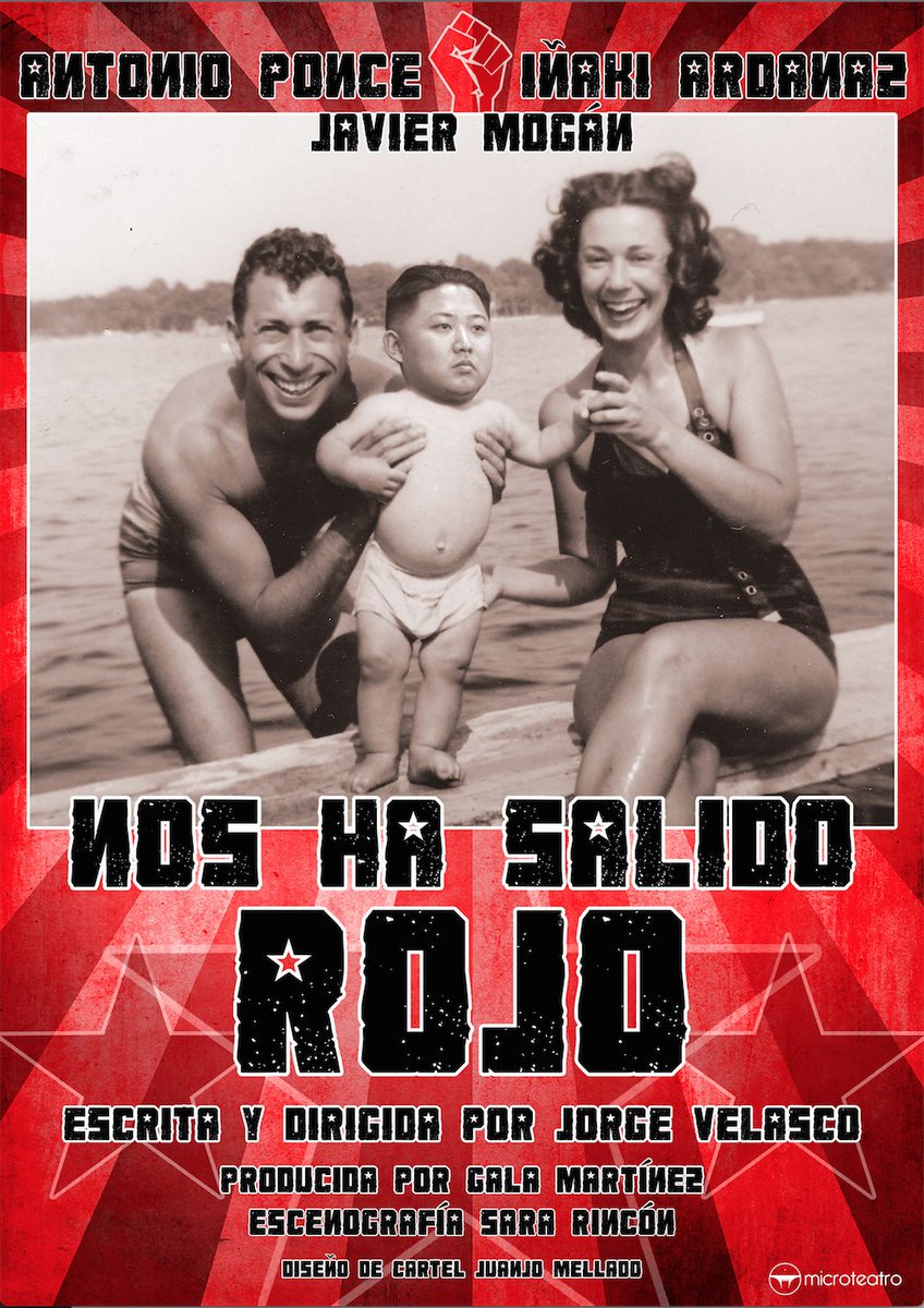 microteatro's tweet photo. ¿Qué pasaría si en casa de Donald Trump su hijo menor le dijera que es rojo? Hoy estreno #MicroRojo a las 20,30h https://t.co/jS2YSYXqZk