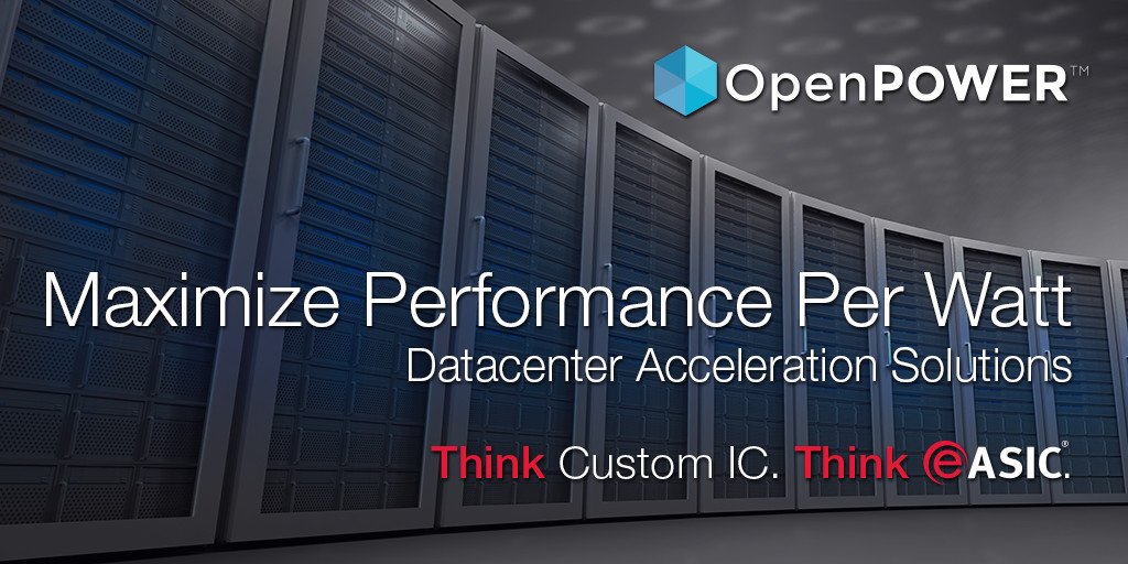 easic's tweet image. @eASIC joins the @OpenPOWERorg to offer custom-designed #accelerator #chips #datacenter wp.me/p4VumP-1JC