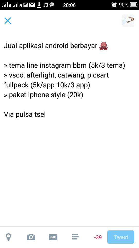 aestheftic's tweet photo. Jual aplikasi android berbayar 🐙
Minta? Dm 💋

Tag lelang acc https://t.co/H0scseDjcs