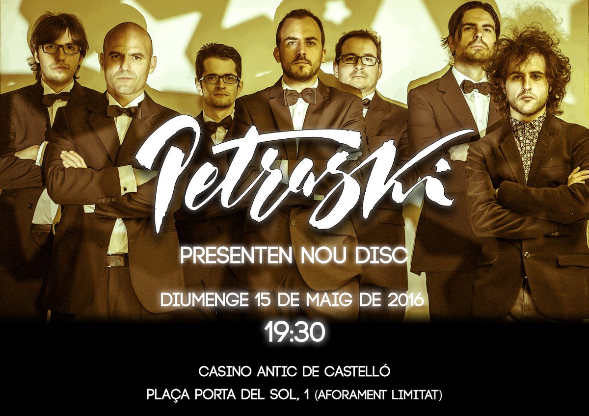 infoPetraski's tweet photo. Encara no ho teniu apuntat en la vostra agenda virtual i sideral? El diumenge 15 presentem disc! Valdrà la pena! https://t.co/DkWHGlYdGi