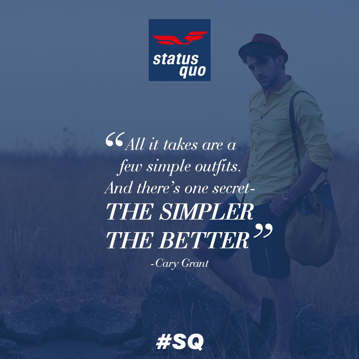 StatusQuoIndia's tweet photo. All it takes are a few #simpleoutfits.
And there's one secret- The simpler, the better.
#SQ #fashionquotes #menstyle https://t.co/z6CkqhOadQ