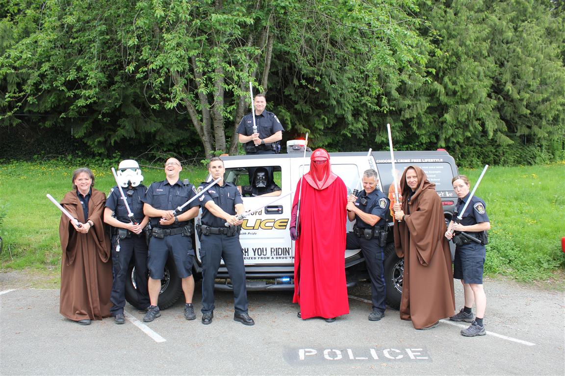 The FORCE is strong with these #abbypd officers!!! May the 4th be with you.
