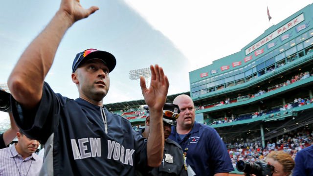 NESN's tweet photo. Derek Jeter says Red Sox fans "softened up" after the team's World Series titles. https://t.co/eqT9CYtm6O https://t.co/7cr6n7maPZ