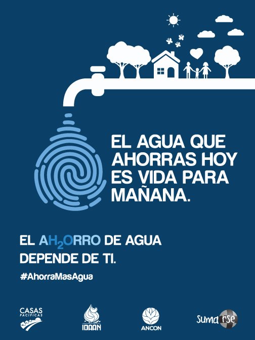 No dejes correr el agua.  Cierra el grifo mientras lavas tus envases de comida. #AhorraMasAgua