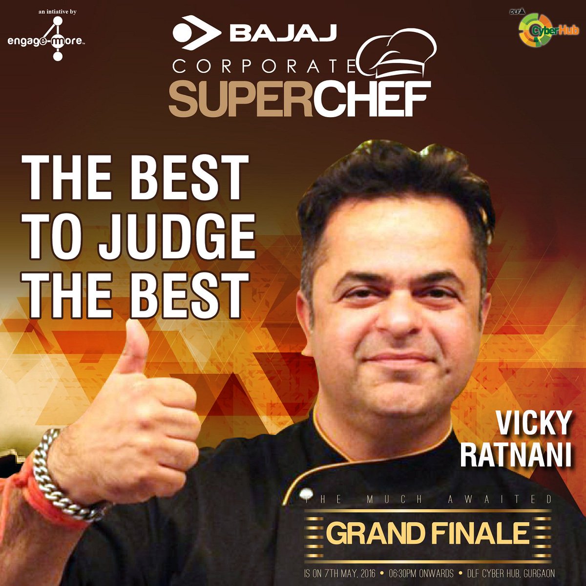 corpsuperchef's tweet photo. @VickyRatnani:Culinary Dir.,runs his TV show and winner of prestigious Gourmand Award for Best Vegetarian Cook 2015 https://t.co/zZvqnJxpJB