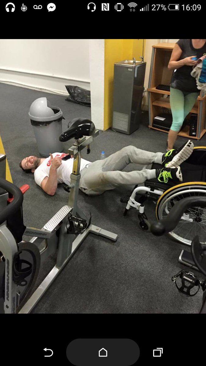 ChunkyDLuffy's tweet image. #simplysweat @Simply_Gym no excuses!! Legs on the wheelchair after my session with my PT!!