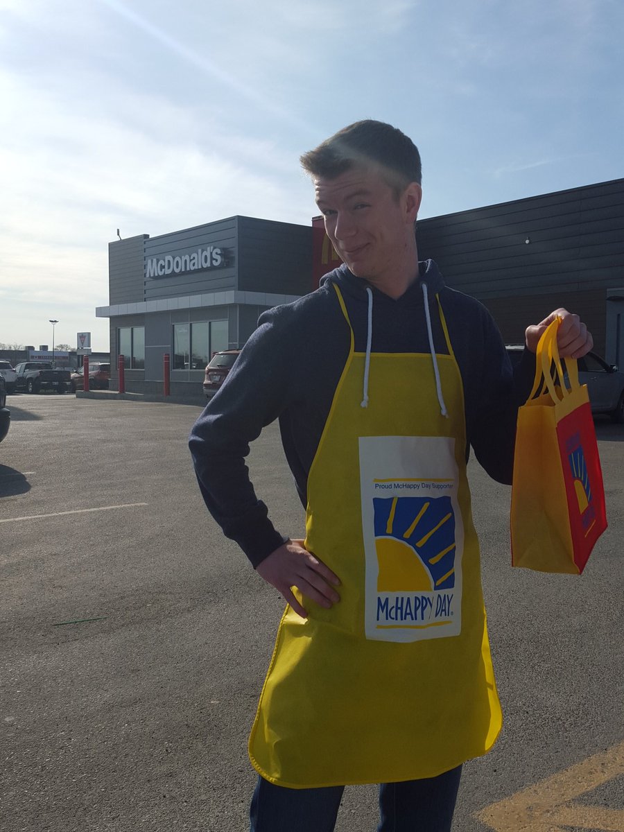 Come say hi to this friendly face at Mcdonalds in Dauphin today and make a donation to DBC #McHappyDay
