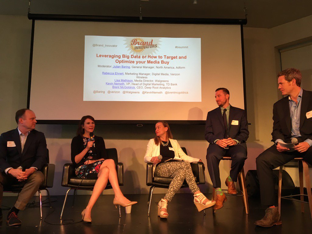 Execs from @WalgreensNews @verizon <a href="/TDBank_US/">TD Bank</a> <a href="/DeepRootX/">Deep Root Analytics</a> share with @AdformInsider at @Brand_Innovator #bisummit