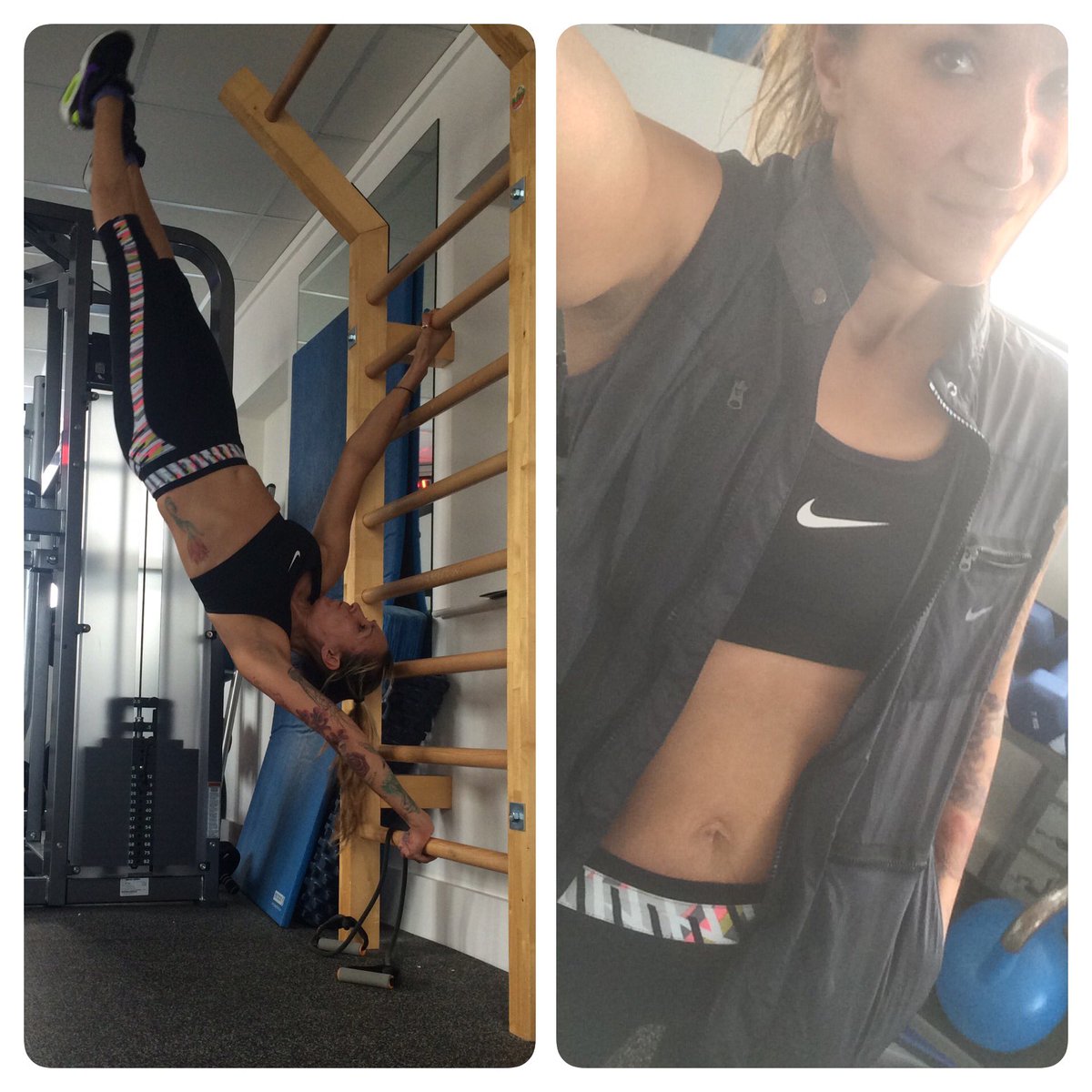 Yvetteajc's tweet photo. Loving a bit of pole play between clients @nikewomen #strongnotskinny #fitmom #livelifeloud #trainforfun https://t.co/wCIuwOMe0q