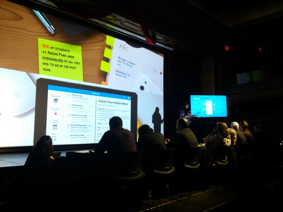 lummerteri's tweet image. The Binder App, very useful. Taking care of Stress, time management and well being. Way to go Anson! #MSICEdAppHack