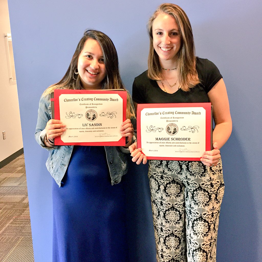 NCSUTheMovement's tweet photo. Congratulations to two outstanding students who were nominated for the Chancellors Creating Community Award. https://t.co/cVS8P3aFBZ