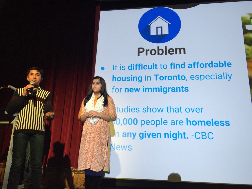 MPyo's tweet image. #MSICEdAppHack. The problem...supporting new Canadians find housing. Brilliant!