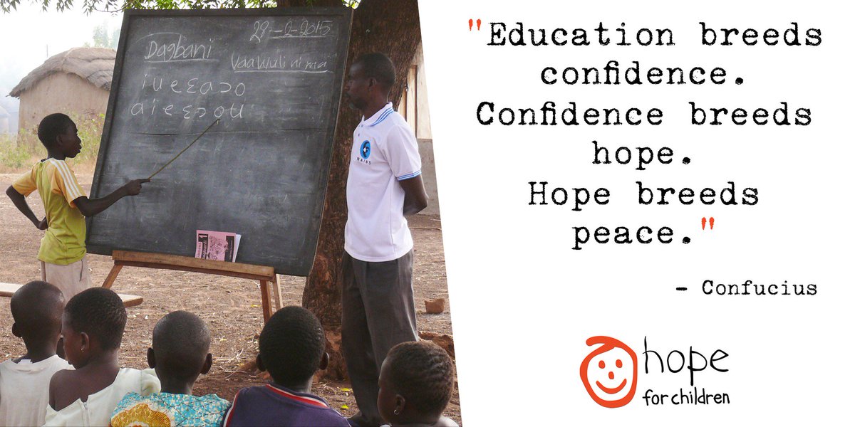 Hopeforchildren's tweet photo. "#Education breeds confidence. Confidence breeds hope. Hope breeds peace." #WednesdayWisdom https://t.co/wMrGQEdA53