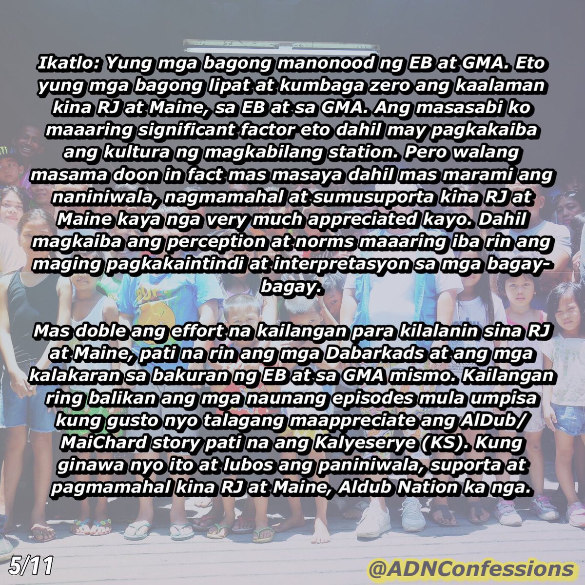 ADNConfessions's tweet photo. Panahon na para i-qualify ang totoong ADN. Sinasabi ko sa inyo, wala akong pakialam kung kumonti man tayo. (2/4) https://t.co/bpAE1t6bDv