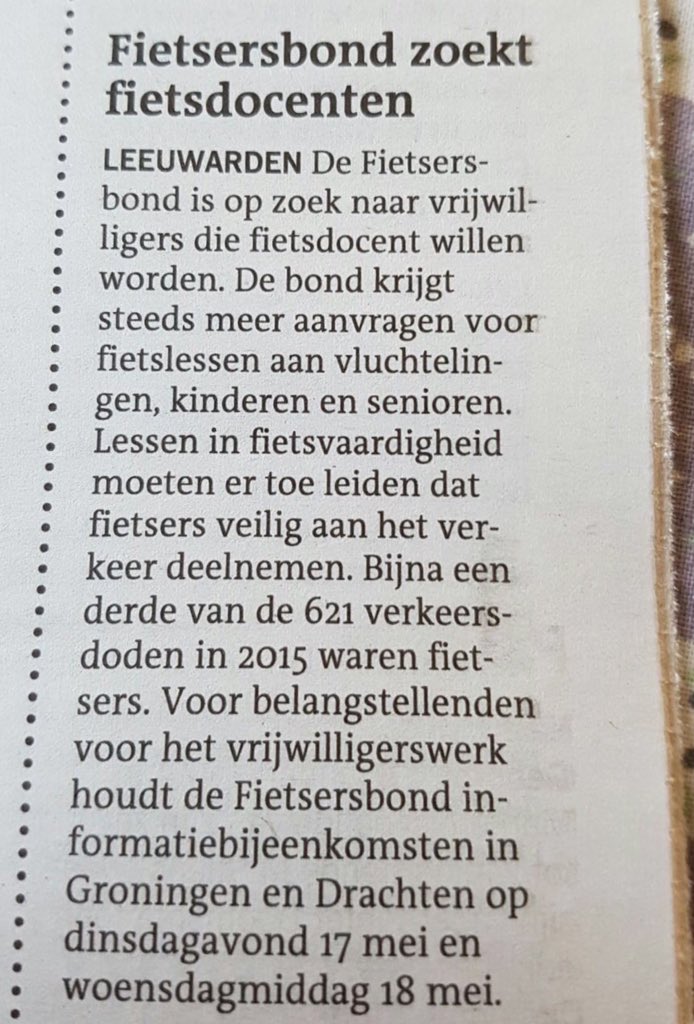 jettyvriestyle's tweet photo. Leuk en nuttig #vrijwilligerswerk #fietsdocent #fietsersbond. RT =👍🏽🚲 https://t.co/aTpoqQWfmZ
