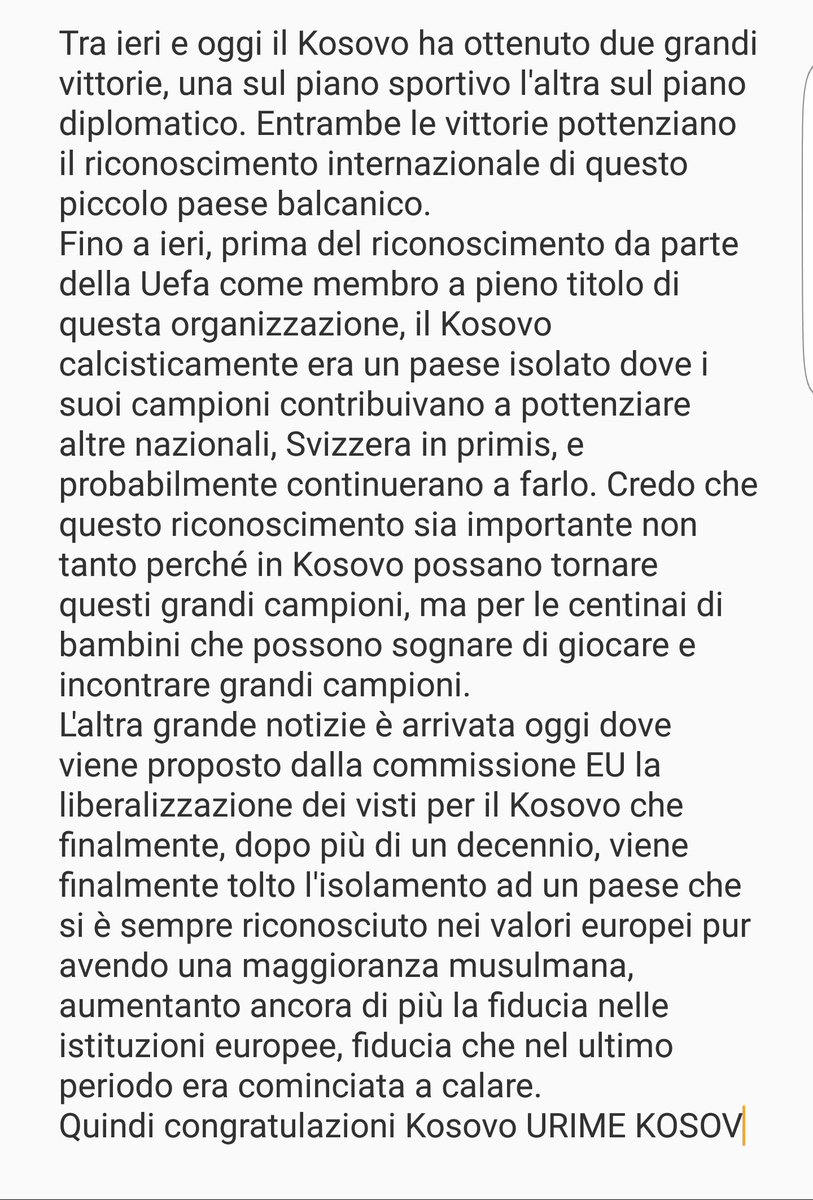 estero_eu's tweet photo. #Kosovo #VisaLiberalisationKosovo #visalib #KosovoInUEFA #UEFA https://t.co/HJ2YJhMmZG