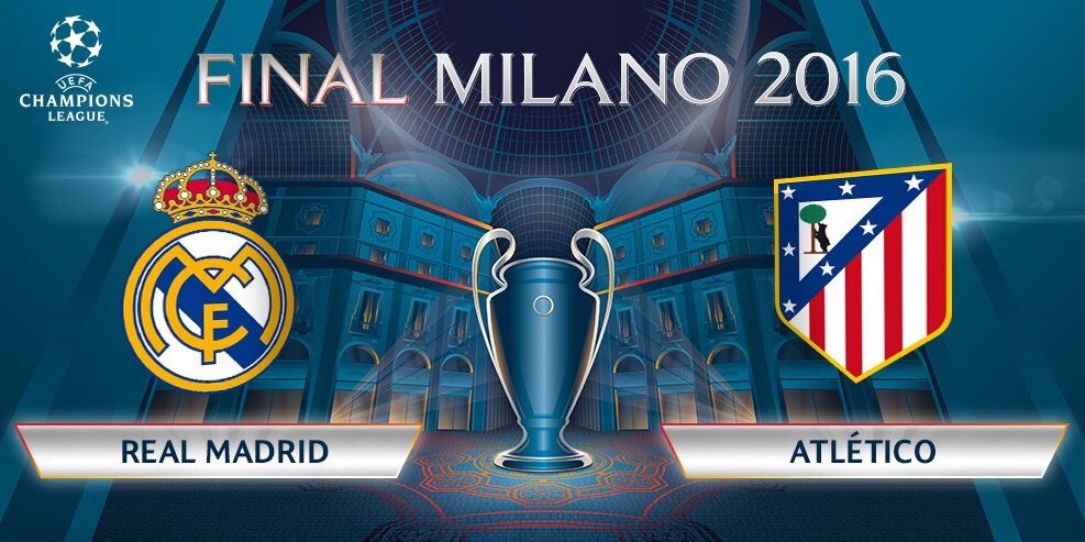 Real_Madrid__CF's tweet photo. En Milan la gran final de @ChampionsLeague 28/ Mayo/2016 https://t.co/9CrDZ1hUsd