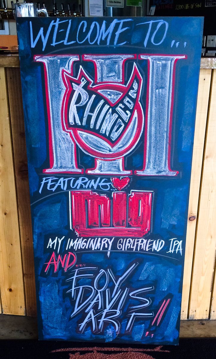 LostRhino's tweet photo. Starting....now! #RhinoCon #MIG #ipa release with glassware give away. @FoyDavisArt #vacraftbeer #locoaletrail https://t.co/iVX4v96S6Q