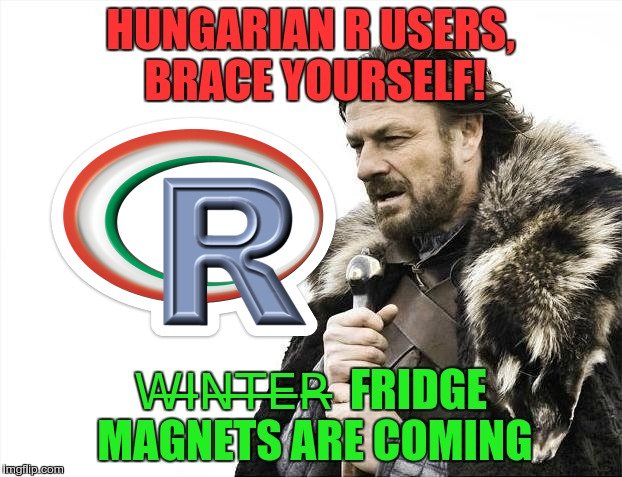 daroczig's tweet photo. #rstats fridge magnets are on their way to Hungary for the @R_projekt members. Grab one at https://t.co/jbNUiknZz4 https://t.co/4eAOsaNxDT