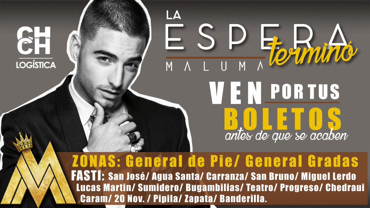 Maluma_Xalapa's tweet photo. Compra tus boletos de zonas general en #SuperFasti de toda la ciudad para @maluma en @XaIapa NO TE LO PUEDES PERDER https://t.co/o02FliqkVo