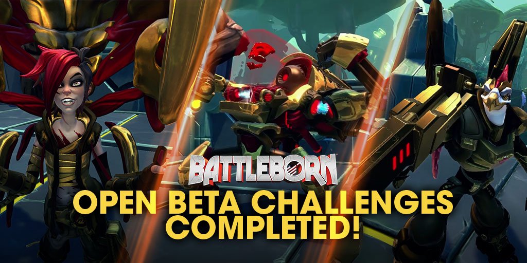 Battleborn's tweet photo. SHiFT code for the #Battleborn #BadassBeta Challenges reward:
SWKTB-356W6-XC5RJ-XK6T3-HJ333
https://t.co/2ORUbhKdtQ https://t.co/HkWwE3OXI0